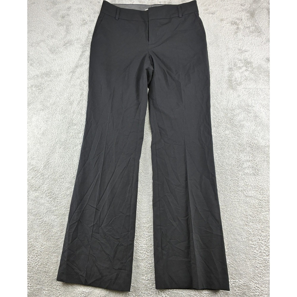 Banana Republic Martin Fit Wool Blend Dress Pants Black Size 6 Stretch Straight